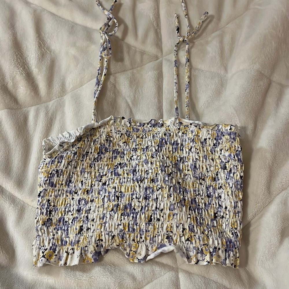 never worn (no tags), target brand, purple and yellow, ties at the top of straps